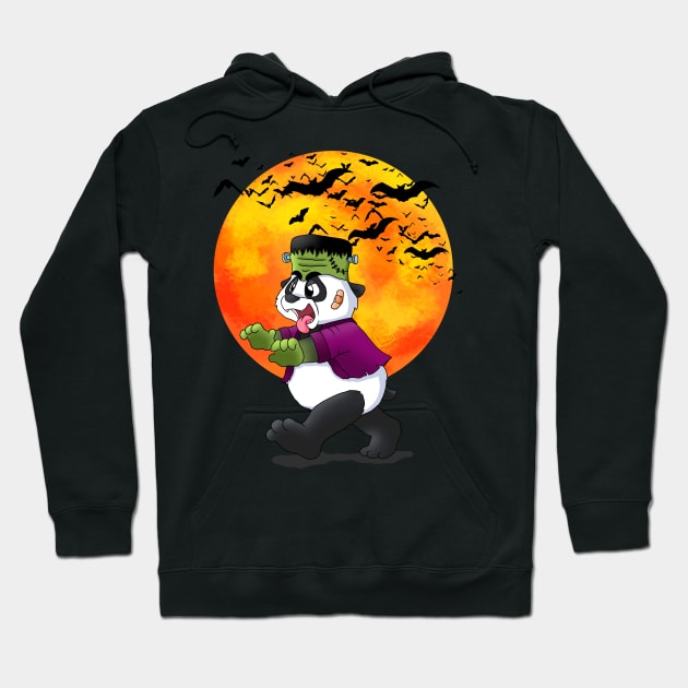 Frankenstein Halloween 2020 Panda Girl Boy Costume Hoodie by Band of The Pand